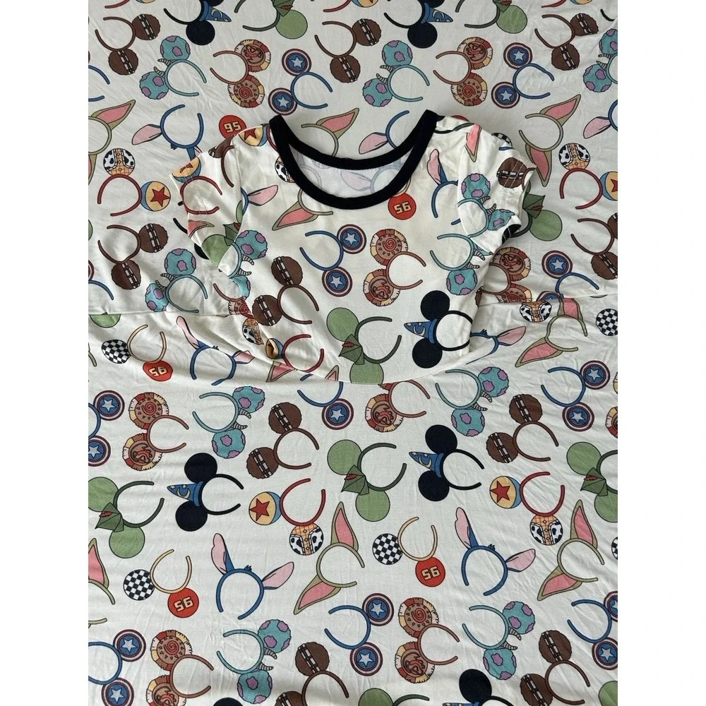 New Bamboo Girls Dress Disney Park Mickey EARS Summer Size 3 3T FULL Twirl Swing